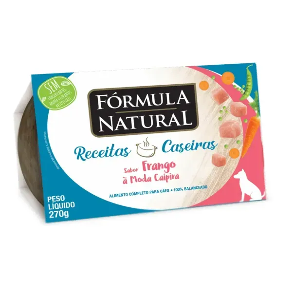 Ração Úmida Fórmula Natural Receita Caseira Cães Frango à Moda Caipira 270 g